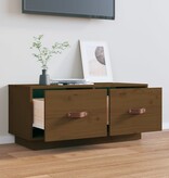 VidaXL Tv-meubel 80x34x35 cm massief grenenhout honingbruin
