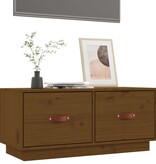 VidaXL Tv-meubel 80x34x35 cm massief grenenhout honingbruin