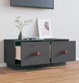 VidaXL Tv-meubel 80x34x35 cm massief grenenhout grijs