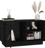 VidaXL Tv-meubel 70x34x40 cm massief grenenhout zwart