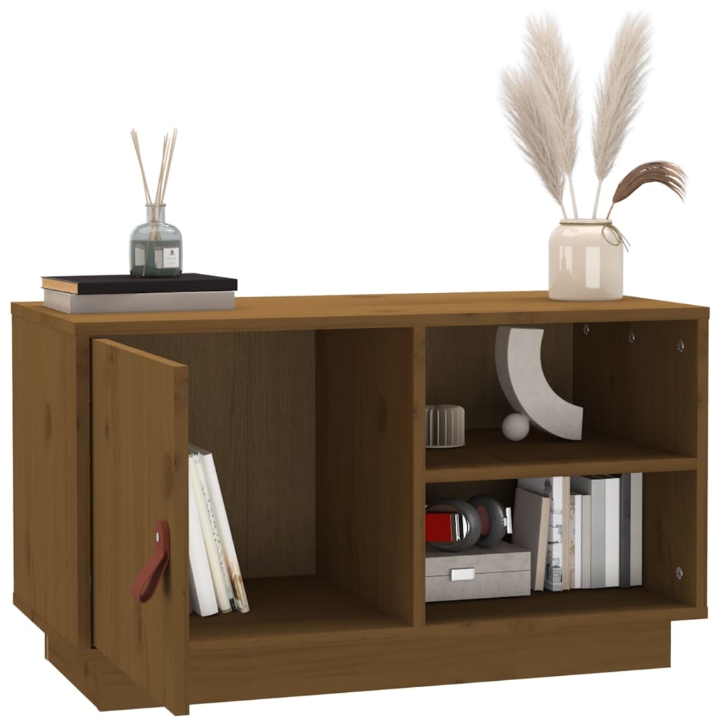 VidaXL Tv-meubel 70x34x40 cm massief grenenhout honingbruin