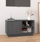 VidaXL Tv-meubel 70x34x40 cm massief grenenhout grijs