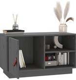 VidaXL Tv-meubel 70x34x40 cm massief grenenhout grijs