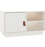 VidaXL Tv-meubel 70x34x40 cm massief grenenhout wit