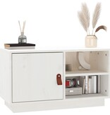 VidaXL Tv-meubel 70x34x40 cm massief grenenhout wit