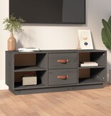 VidaXL Tv-meubel 100x34x40 cm massief grenenhout grijs