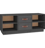VidaXL Tv-meubel 100x34x40 cm massief grenenhout grijs