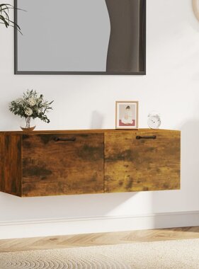 VidaXL Wandkast 100x36,5x35 cm bewerkt hout gerookt eikenkleurig