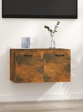 VidaXL Wandkast 60x36,5x35 cm bewerkt hout gerookt eikenkleurig