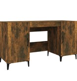 VidaXL Bureau 140x50x75 cm bewerkt hout gerookt eikenkleurig