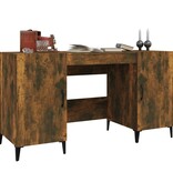 VidaXL Bureau 140x50x75 cm bewerkt hout gerookt eikenkleurig
