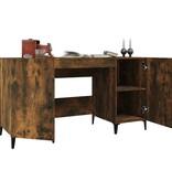 VidaXL Bureau 140x50x75 cm bewerkt hout gerookt eikenkleurig