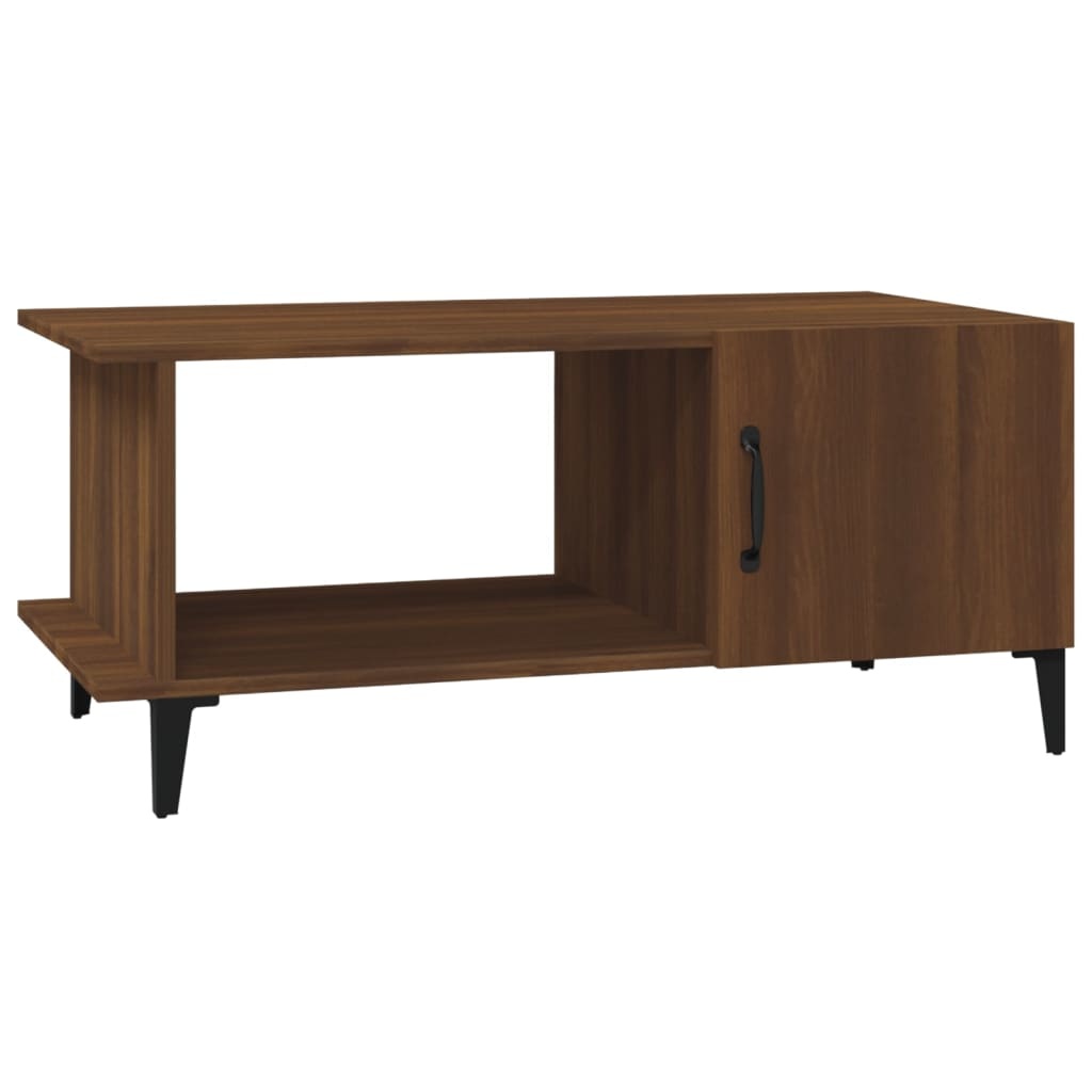 VidaXL Salontafel 90x50x40 cm bewerkt hout bruineikenkleurig