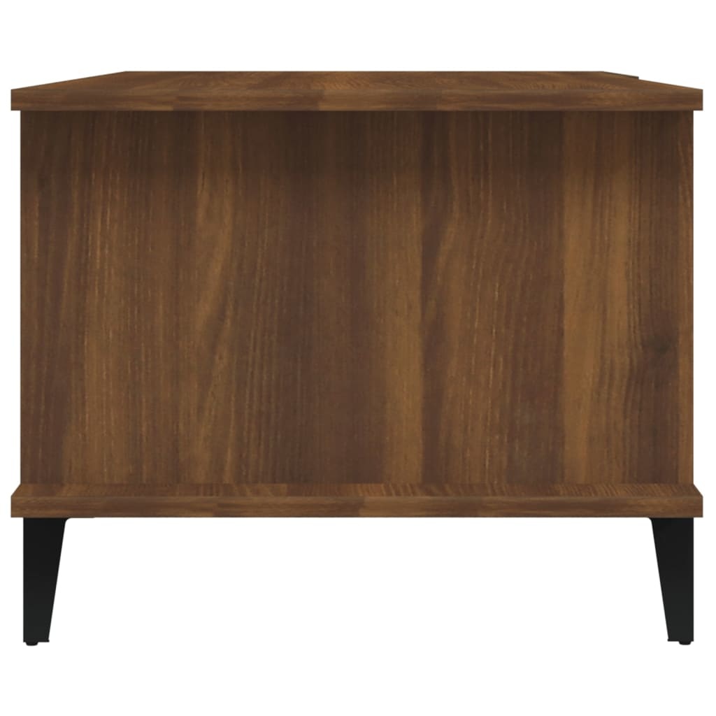 VidaXL Salontafel 90x50x40 cm bewerkt hout bruineikenkleurig