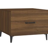 VidaXL Salontafel met metalen poten 50x50x40 cm bruineikenkleurig