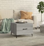 VidaXL Salontafel met metalen poten 50x50x40 cm grijs sonoma eiken