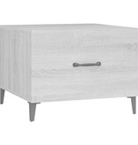 VidaXL Salontafel met metalen poten 50x50x40 cm grijs sonoma eiken