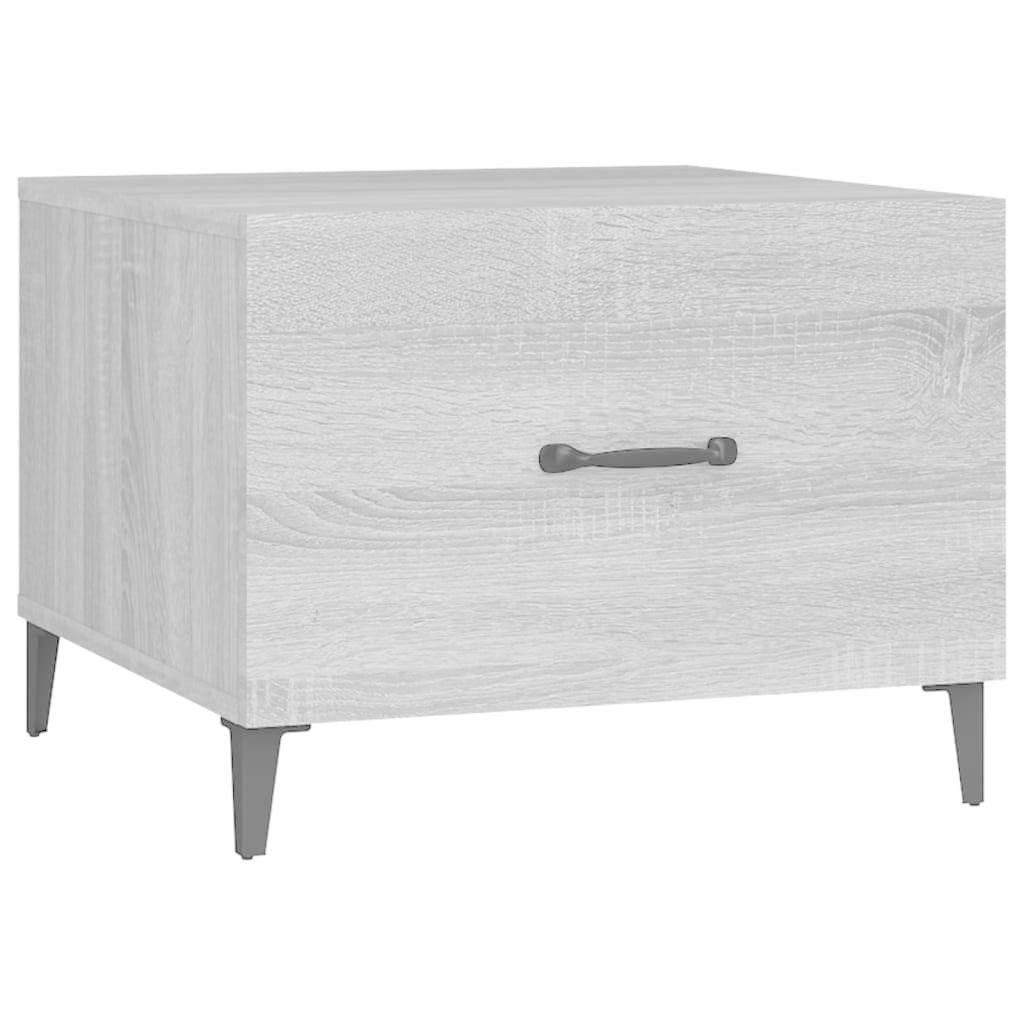 VidaXL Salontafel met metalen poten 50x50x40 cm grijs sonoma eiken