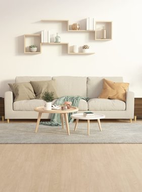 VidaXL Salontafels 2 st 50x50x40 cm bewerkt hout bruineikenkleurig