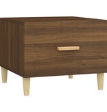 VidaXL Salontafel 50x50x40 cm bewerkt hout bruineikenkleurig
