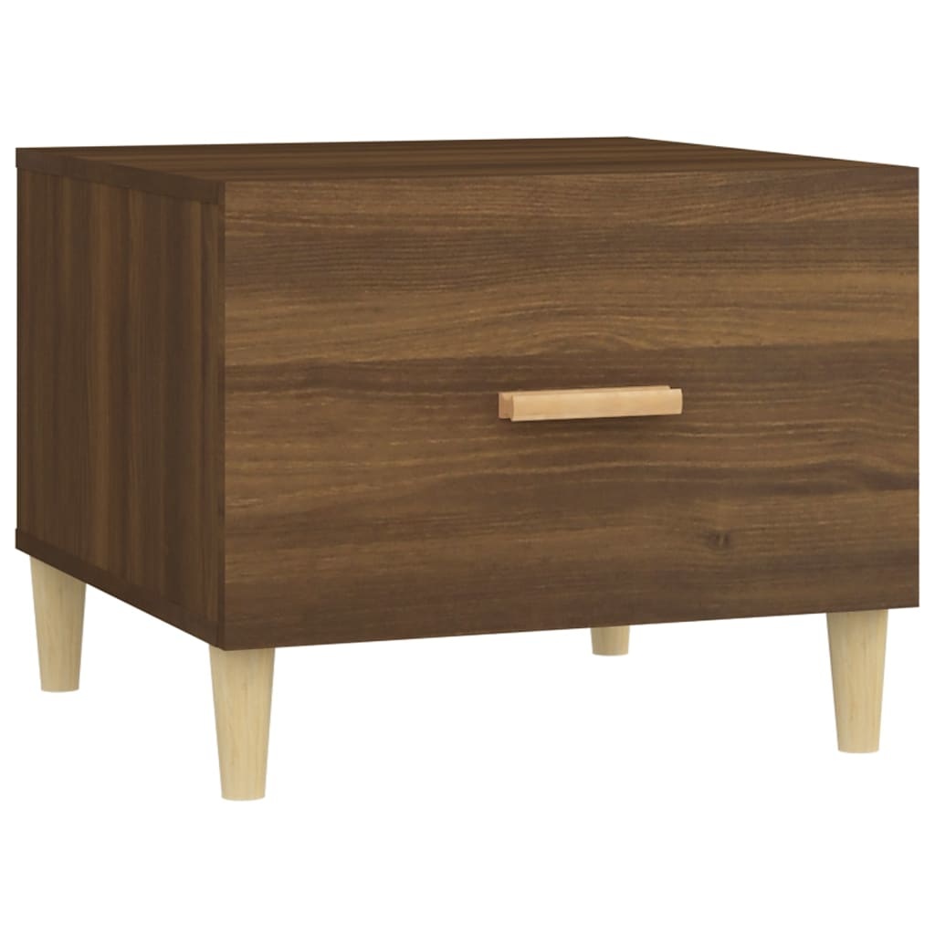 VidaXL Salontafel 50x50x40 cm bewerkt hout bruineikenkleurig