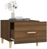 VidaXL Salontafel 50x50x40 cm bewerkt hout bruineikenkleurig