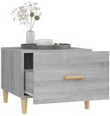 VidaXL Salontafels 2 st 50x50x40 cm bewerkt hout grijs sonoma eiken