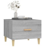 VidaXL Salontafels 2 st 50x50x40 cm bewerkt hout grijs sonoma eiken
