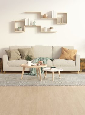 VidaXL Salontafels 2 st 50x50x40 cm bewerkt hout gerookt eikenkleurig