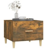 VidaXL Salontafels 2 st 50x50x40 cm bewerkt hout gerookt eikenkleurig