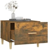 VidaXL Salontafel 50x50x40 cm bewerkt hout gerookt eikenkleurig