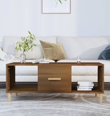 VidaXL Salontafel 102x50x40 cm bewerkt hout bruineikenkleurig