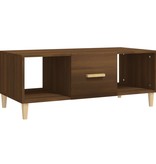 VidaXL Salontafel 102x50x40 cm bewerkt hout bruineikenkleurig
