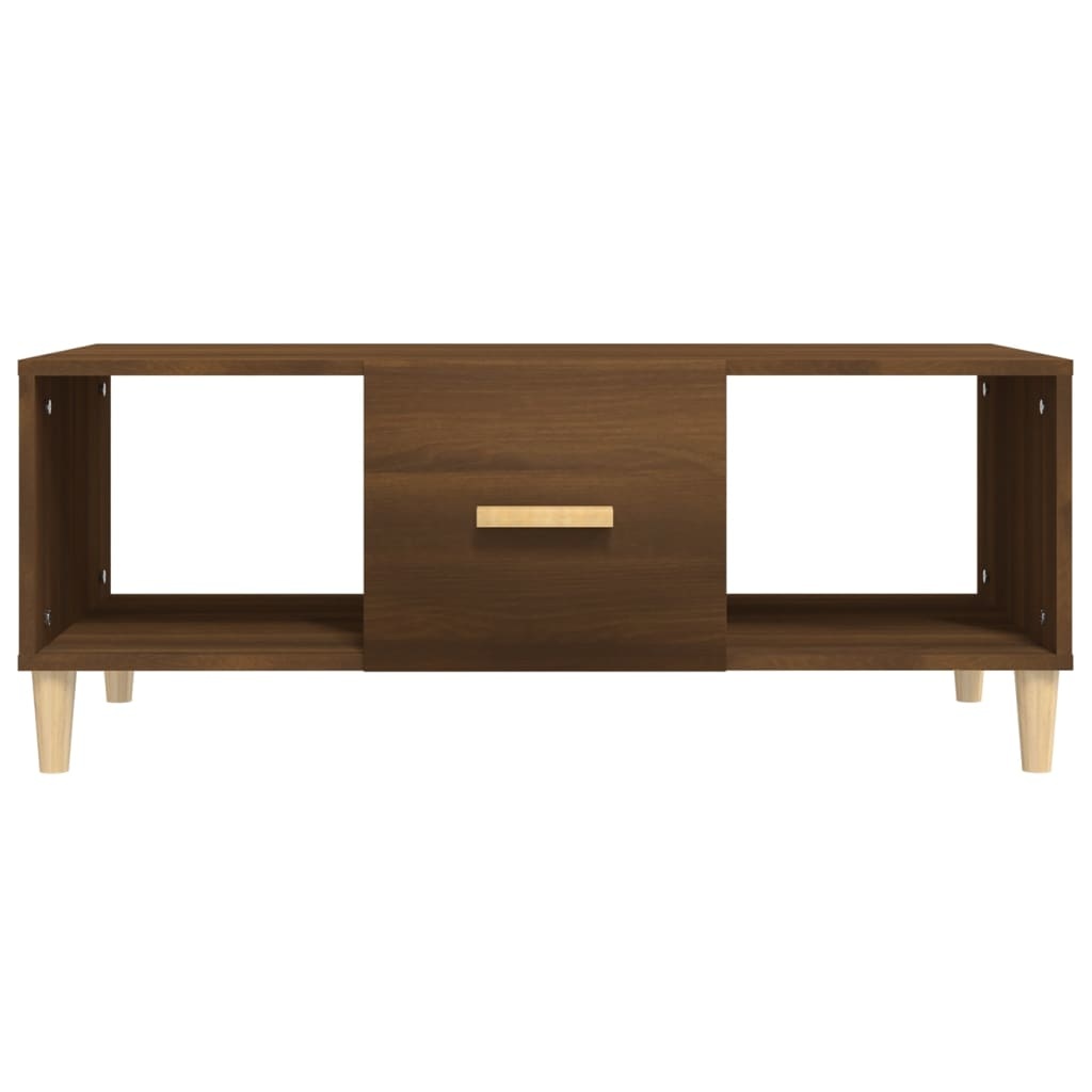 VidaXL Salontafel 102x50x40 cm bewerkt hout bruineikenkleurig
