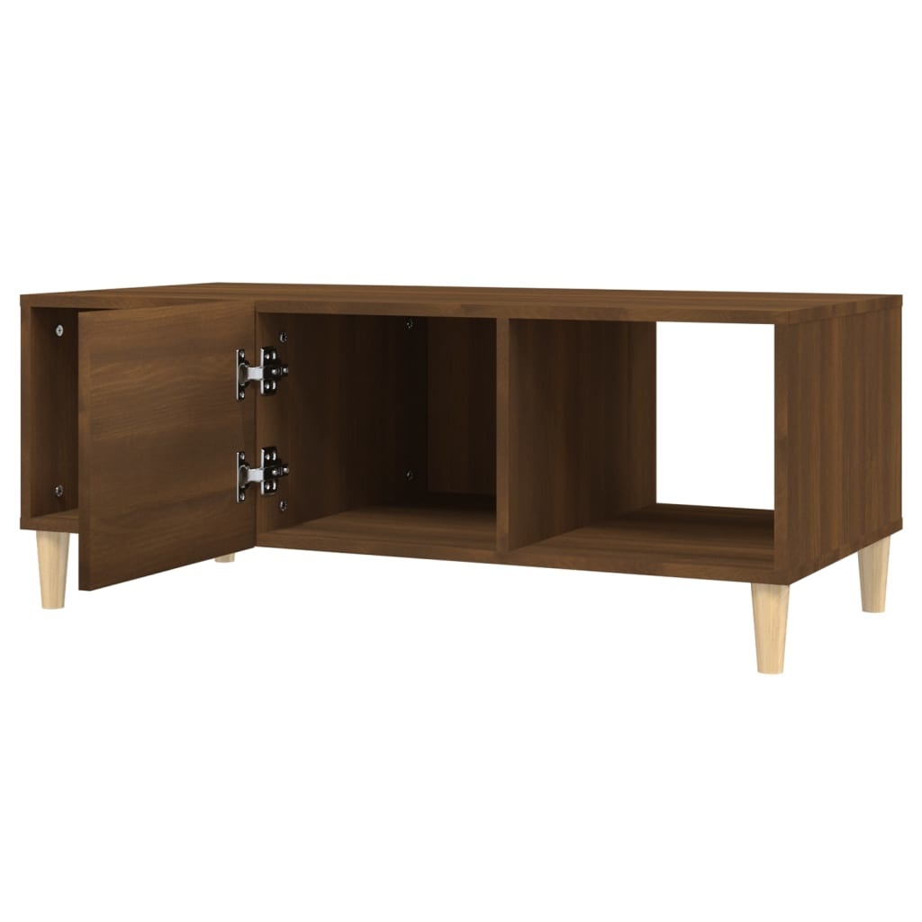 VidaXL Salontafel 102x50x40 cm bewerkt hout bruineikenkleurig