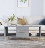 VidaXL Salontafel 102x50x40 cm bewerkt hout grijs sonoma eikenkleurig