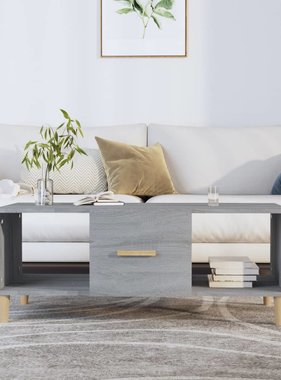 VidaXL Salontafel 102x50x40 cm bewerkt hout grijs sonoma eikenkleurig