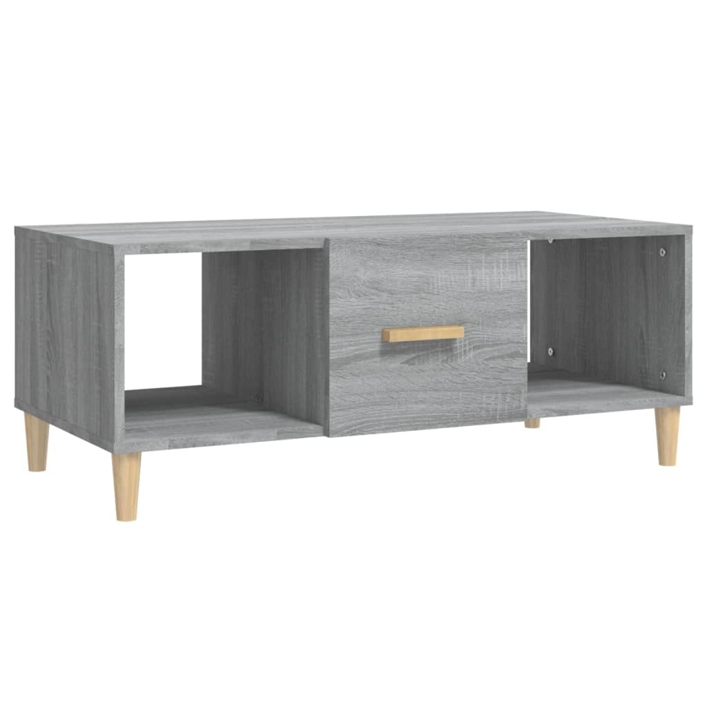 VidaXL Salontafel 102x50x40 cm bewerkt hout grijs sonoma eikenkleurig
