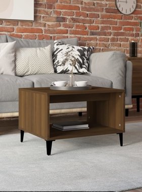 VidaXL Salontafel 60x50x40 cm bewerkt hout bruineikenkleurig