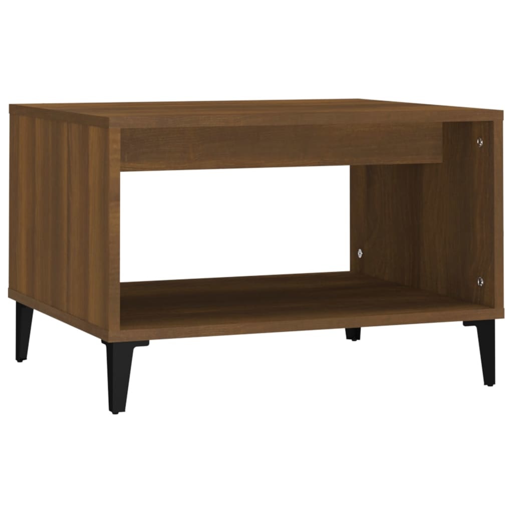 VidaXL Salontafel 60x50x40 cm bewerkt hout bruineikenkleurig
