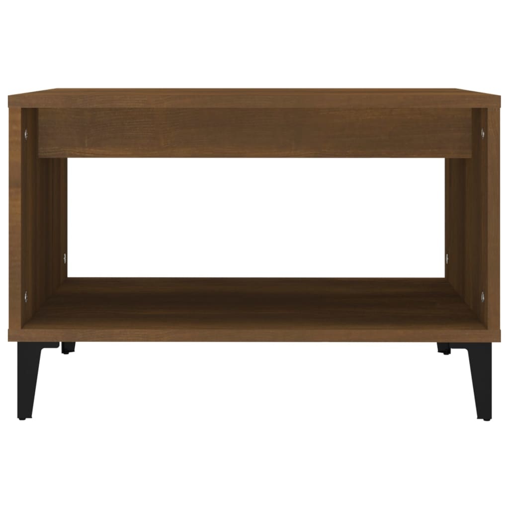 VidaXL Salontafel 60x50x40 cm bewerkt hout bruineikenkleurig