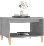 VidaXL Salontafel 60x40x50 cm bewerkt hout grijs sonoma eikenkleurig