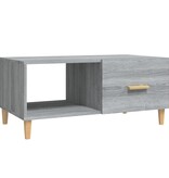 VidaXL Salontafel 89,5x50x40 cm bewerkt hout grijs sonoma eikenkleurig