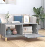 VidaXL Salontafel 89,5x50x40 cm bewerkt hout grijs sonoma eikenkleurig