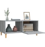 VidaXL Salontafel 89,5x50x40 cm bewerkt hout grijs sonoma eikenkleurig