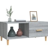 VidaXL Salontafel 89,5x50x40 cm bewerkt hout grijs sonoma eikenkleurig
