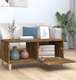 VidaXL Salontafel 89,5x50x40 cm bewerkt hout gerookt eikenkleurig