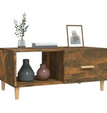 VidaXL Salontafel 89,5x50x40 cm bewerkt hout gerookt eikenkleurig