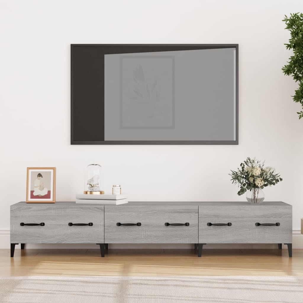 VidaXL Tv-meubel 150x34,5x30 cm bewerkt hout grijs sonoma eikenkleurig