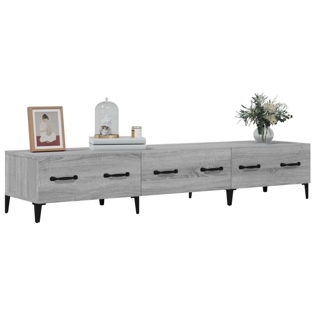 VidaXL Tv-meubel 150x34,5x30 cm bewerkt hout grijs sonoma eikenkleurig